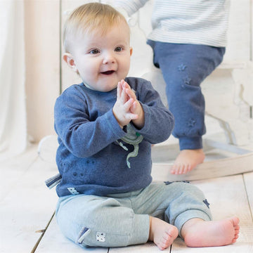 Organicera - Biologische katoenen baby broek aqua - Alisé kids